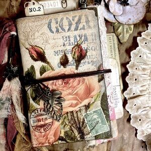 Leather Travel Wrap Journal & Embellishments